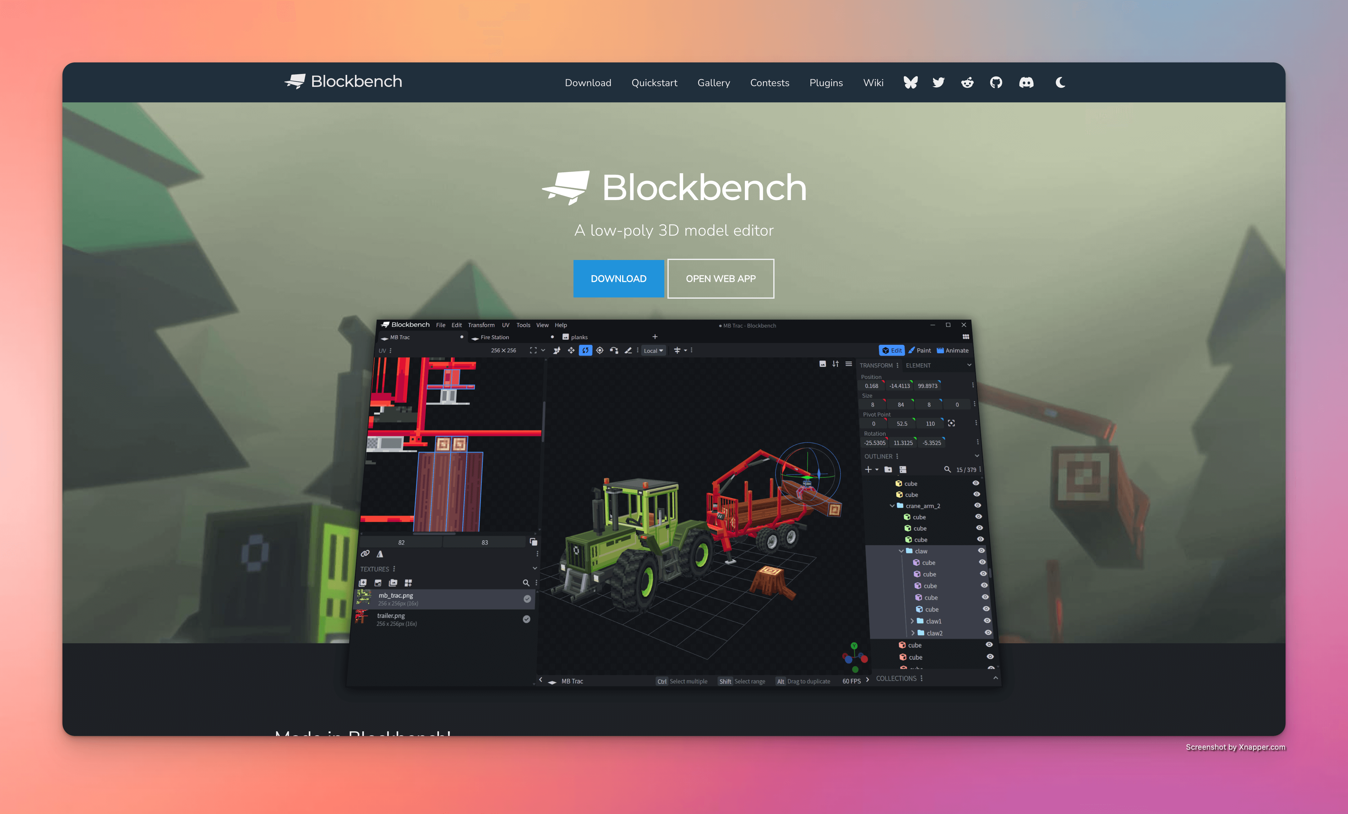 Blockbench Website Download Page