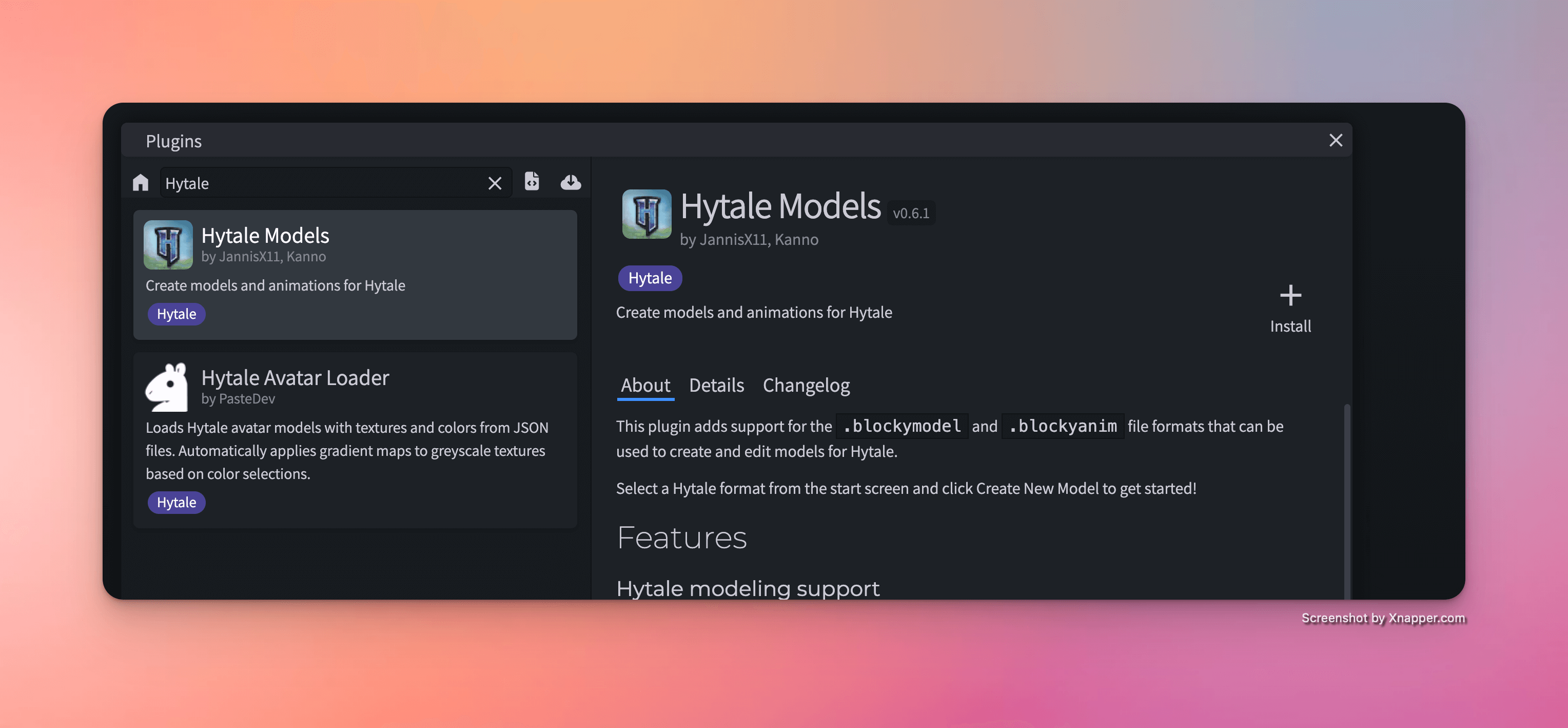 Hytale Models Plugin Installation